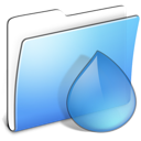 Aqua Smooth Folder Torrents Icon 128x128 png